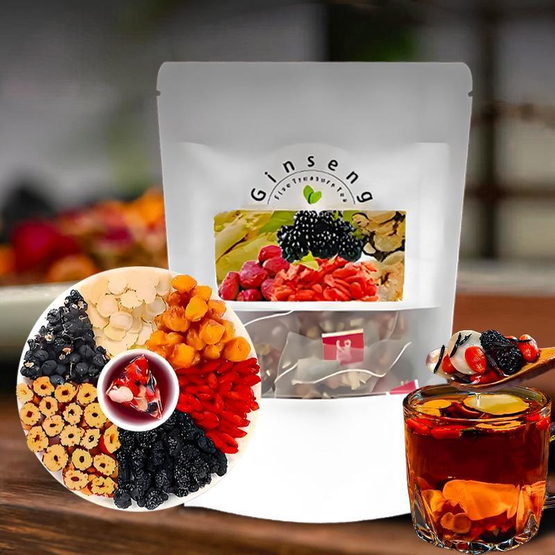 Natural Herbal Wellness - شاي الجينسنغ ذو الكنوز الخمسة: تعزيز
