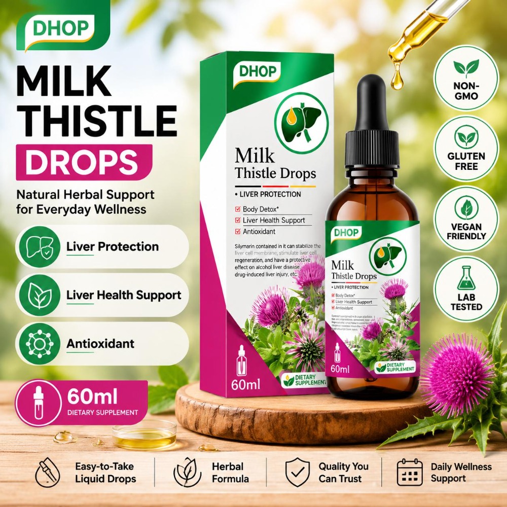 Milk Thistle Silymarin - قطرات شوك الحليب DHOP، مستخلص السيليمارين،